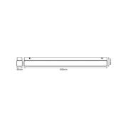 OSRAM LED-væglampe SQUARE, hvid, længde 60 cm, CCT, IP44