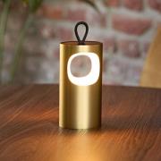 LED-bordlampe med batteri Lunari, guldfarvet 16 cm metal CCT IP44