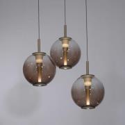 PURE LED-hængelampe E-Infinity, bronze/ravfarvet, Ø 50 cm, CCT