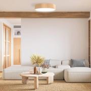 Loftlampe Cleo DR800, fyrretræ, Ø 80 cm, 6 lyskilder, E27