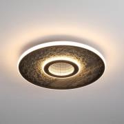 LED-loftlampe Lumadisc, sort, Ø 41 cm, metal/silikone