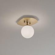 Loftlampe Well, guldfarvet, glas, Ø 20 cm, E14