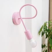 Væglampe Oxford, lyserød, metal, E27