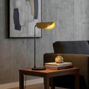 Bordlampe Corner, sort/guld, højde 57 cm, E14