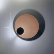 Knikerboker LED-væglampe Pois, lyserød, Ø 25 cm, dæmpbar