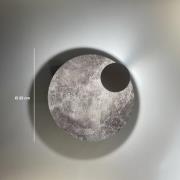 Knikerboker LED-væglampe Pois, sølv, Ø 25 cm, dæmpbar