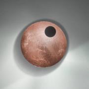 Knikerboker LED-væglampe Pois, kobber, Ø 25 cm, dæmpbar