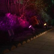 Hama Smart LED-spot med jordspyd, sort WLAN, IP65 RGBW dæmpbar