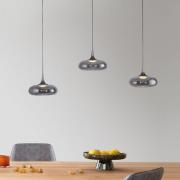 Schöner Wohnen LED-hængelampe Posh 3 lyskilder, røget glas, 3.000 K