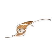 LED-loftslampe Panama curved, eg/nikkel, længde 128 cm