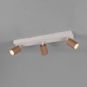 Loftspot Soka, brun/grå, længde 50 cm, metal, 3 lyskilder