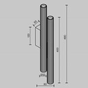 LED-væglampe Calipso, hvid, højde 49 cm, metal, 4 lyskilder