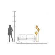 KARE Gulvlampe Supernova, ravfarvet, glas, 160 cm, E27