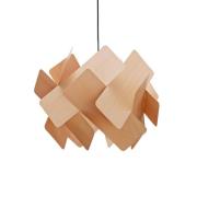 LZF pendellampe Escape, bøg/nikkel, Ø 30 cm, træ