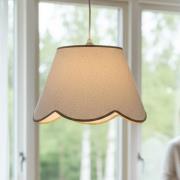 PR Home hængelampe Nell, beige, Ø 35 cm, E27, stof