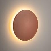 LED-væglampe Aria M, teglrød, aluminium, Ø 18 cm