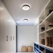 LED-væglampe Iside, brun, metal, Ø 35 cm, IP40