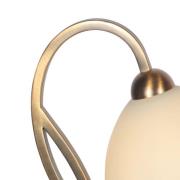Bordlampe Anthea, bronze, creme, metal, glas, E27