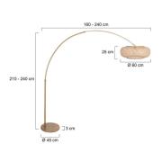 Bueformet lampe Sparkled Light, bronzefarvet, bambus, E27