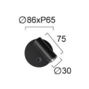 LED-væglampe Tara, sort, Ø 9 cm, metal