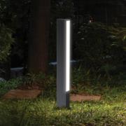 LED-sokkellampe Lir, højde 60 cm, mørkegrå metal
