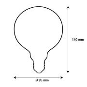 SEGULA LED Elegant Line E27 3W G95 2.200 K Glødetråd Dæmpbar
