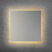 LED-væglampe BLADE Q, mat sølv, 44 x 44 cm, metal, dæmpbar