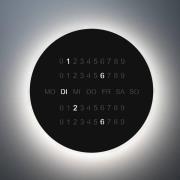LED-væglampe BLADE O'CLOCK, sort, Ø 59 cm, metalvægur