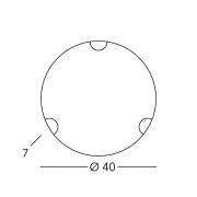 KOLARZ Væglampe Nonna, Ø 40 cm, blomst guldfarvet, glas