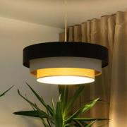 Triniti hængelampe, brun/beige/creme, Ø 60 cm, tekstil