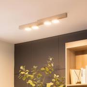 Lucande Kellino loftlampe, 4 lyskilder, nikkel