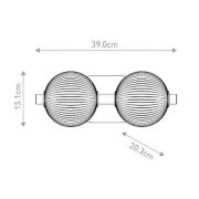 LED-væglampe PALMAS guld/røggrå Bredde 39 cm 2 lyskilder. IP44