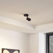 Lindby loftlampe Jyla, 1 lyskilde, sort mat