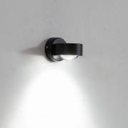 Lindby væglampe Jyla, sort, fatning nederst