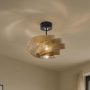 Loftlampe Vento, sort/guld, metal, Ø 40 cm, E27