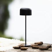 LED-batteridrevet bordlampe Lille, højde 36 cm, sort, IP54, USB