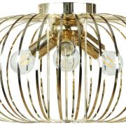 Loftslampe Globe, guldfarvet, Ø 51 cm, 3 lyskilder, E27