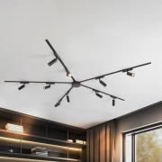 Skinnesystem 48V Lumaro, spots, 10 lyskilder, sort, Ø 4 cm