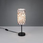Bordlampe Zebara, sort-hvid, højde 37 cm, metal