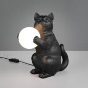 Bordlampe Gatio, sort, højde 30 cm, kunstharpiks, G9