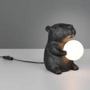 Bordlampe Capi, sort, højde 25 cm, kunstharpiks, G9