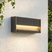 Lucande LED-udendørs væglampe Tavion, 25 cm, antracit, IP65