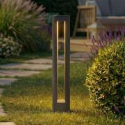 Lindby LED-gadelampe Soriq, antracit, højde 75 cm, IP54