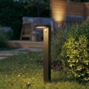 PRIOS LED-gadelampe Tarlson, rund, antracit, sensor