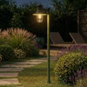Lindby vejlampe Eloretta, grøn, 110 cm, stål, IP44, E27