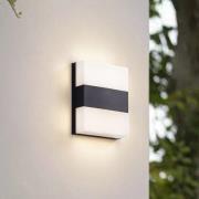 PRIOS udendørs LED-væglampe Teekon, antracit, 20 cm, IP44