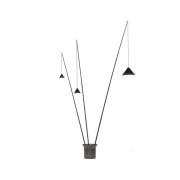 Vibia LED-gulvlampe NORTH, sort, 3 lyskilder, metal, 927