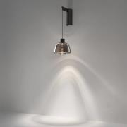 Bover LED-væglampe Drep A/01, røggrå, glas, 2.700 K