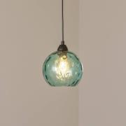 Pendellampe Benek, blå, glas, Ø 20 cm, E27