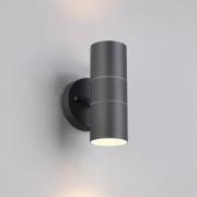 Udendørs væglampe Turia, antracit, højde 16 cm, metal